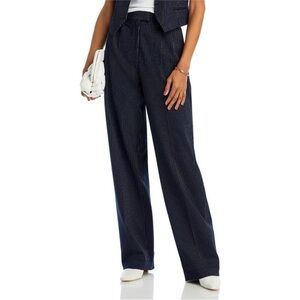 rag & bone Navy Pinstripe Trousers